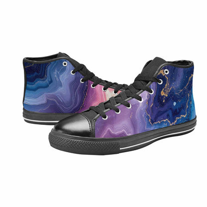 WOMEN'S Marble Galaxy High Top Canvas Dreamcore Custom Sneakers