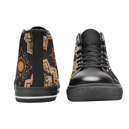 MEN'S Mandala High Top Canvas Surreal Custom Shoes