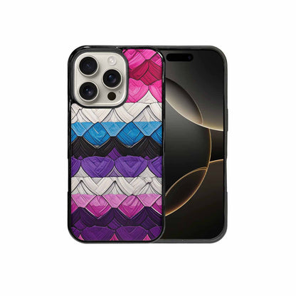 iPhone 16 Pro Case — Genderfluid Flag Color Theme Small Rainbow, Custom Made Phone Cover