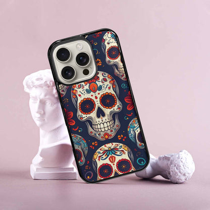 iPhone 16 Pro Case — Day Dead Sugar Skull Art 100s, Custom Phone Case