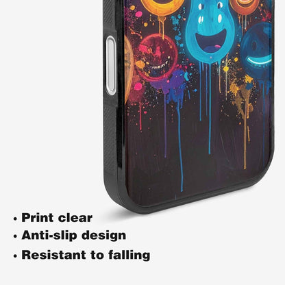 iPhone 16 Plus Case — Smiley Faces Glow Smiley Faces Pattern, Original Design Phone Case