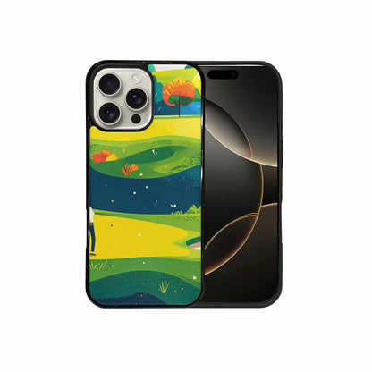iPhone 16 Pro Max Case — Golf Cartoon Art Pattern, Custom Designed Case Cover
