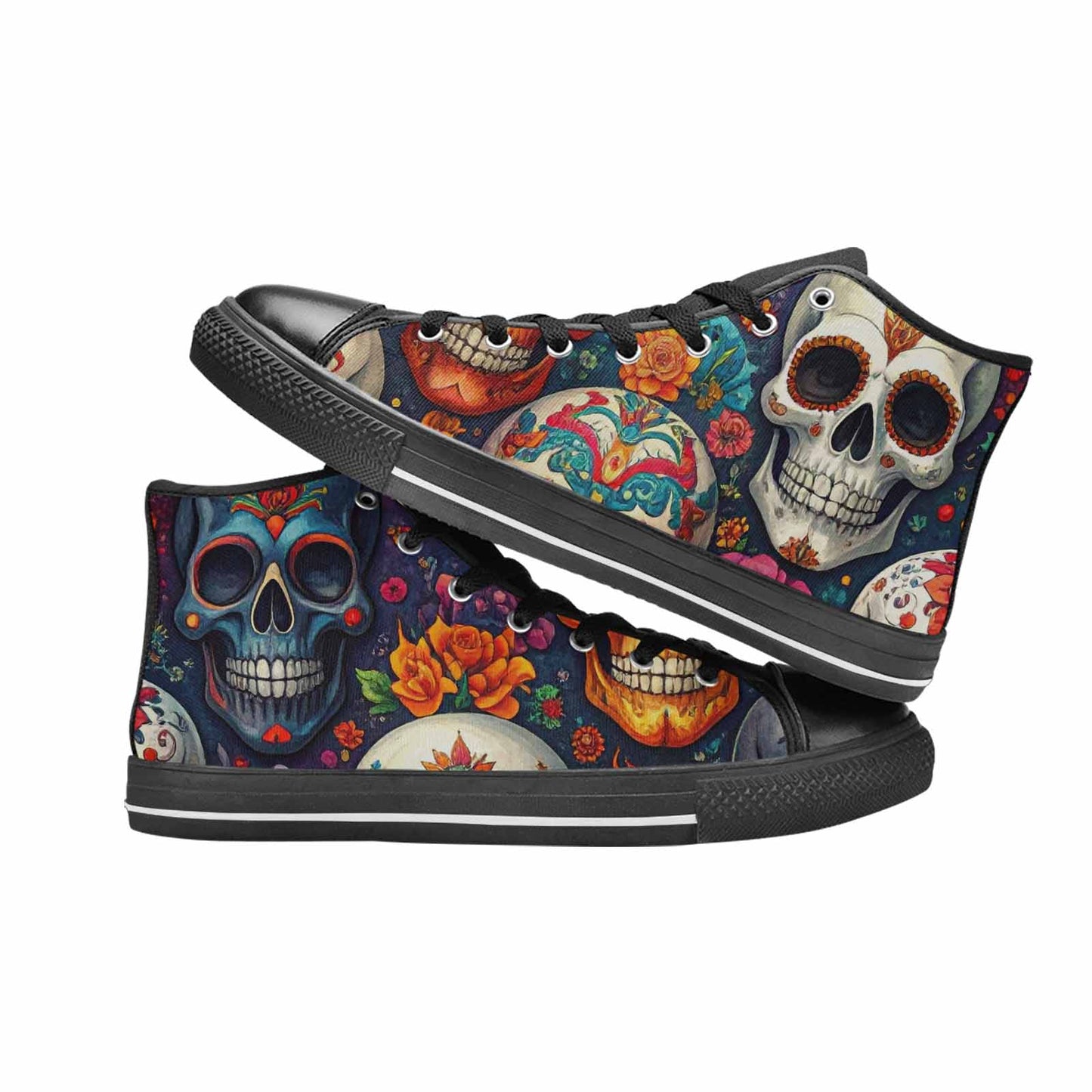 MEN'S Skull High Top Canvas Y2K Shoes