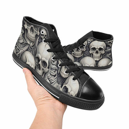 MEN'S Skulls - Classic High Top Canvas Wallpaper Art Custom Sneakers