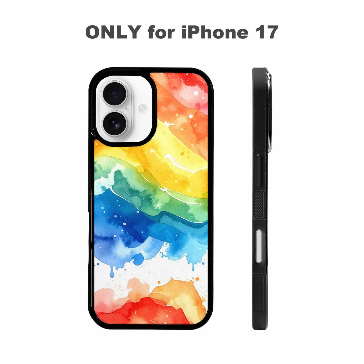iPhone 17 Case — Watercolor Splash Abstract Pattern, Watercolor Abstract, Customized Protective Case