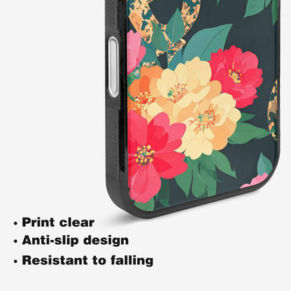 iPhone 16 Case — Floral Snake Print, Custom Designed Case Cover