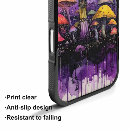 iPhone 17 Case — Black &amp; Purple Ink Original Art, Custom Art Phone Cover