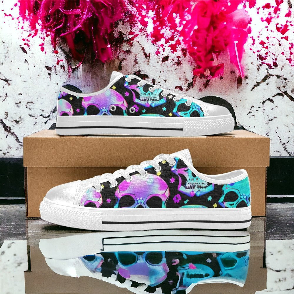 Cherry Blossom Red Gold Vivid MEN Bold Art - Freaky Shoes | Custom Art Sneakers