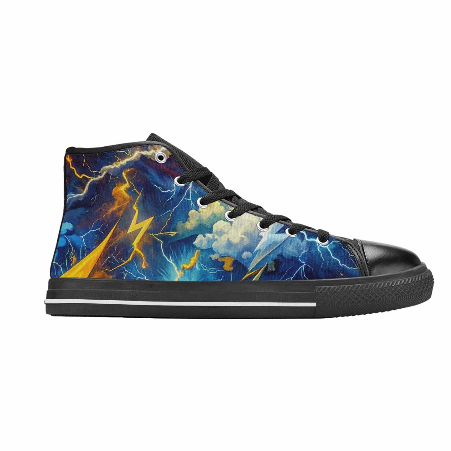 MEN'S Lightning Bolt High Top Canvas Dreamcore Custom Shoes