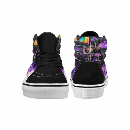 MEN'S Rainbow Drip Mushrooms High Top Canvas Grunge Shoes