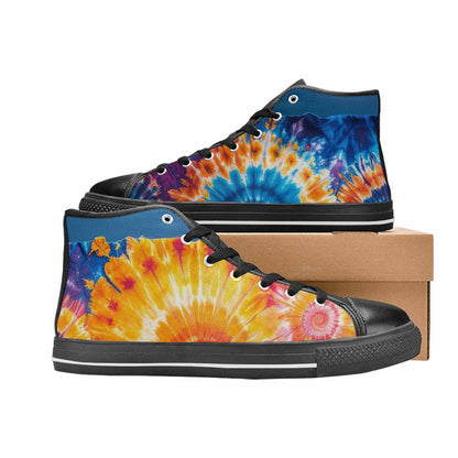 WOMEN'S Tie Dye Mixed Style High Top Canvas Grunge Custom Sneakers