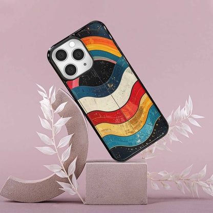 iPhone 15 Pro Max Case — Retro Wave Scallop Stripe Small Lma, Custom Designed Case Cover