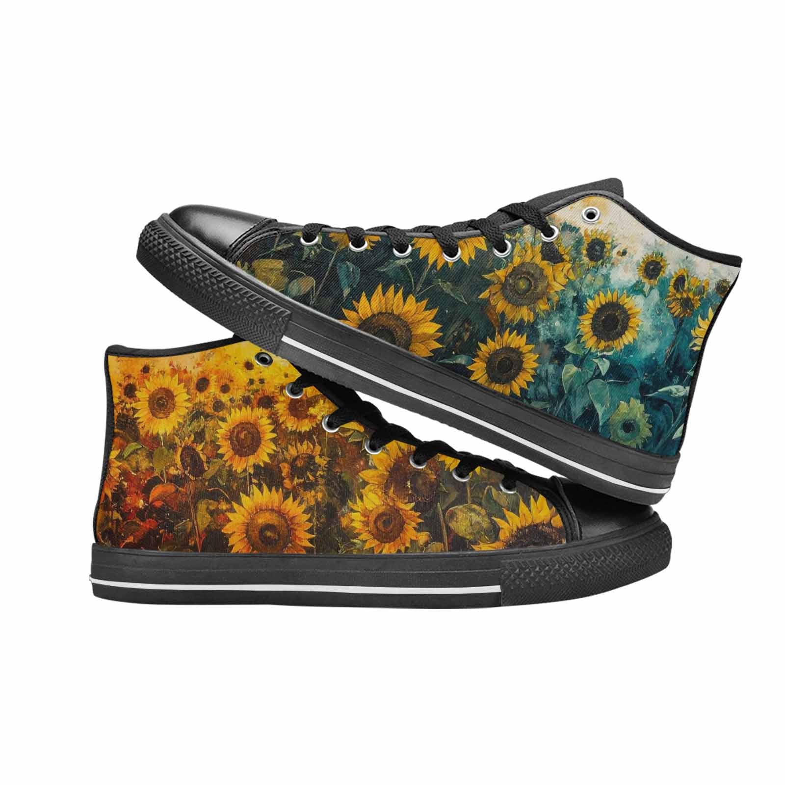 MEN'S Blend Melt Them High Top Canvas Wallpaper Art Custom Shoes