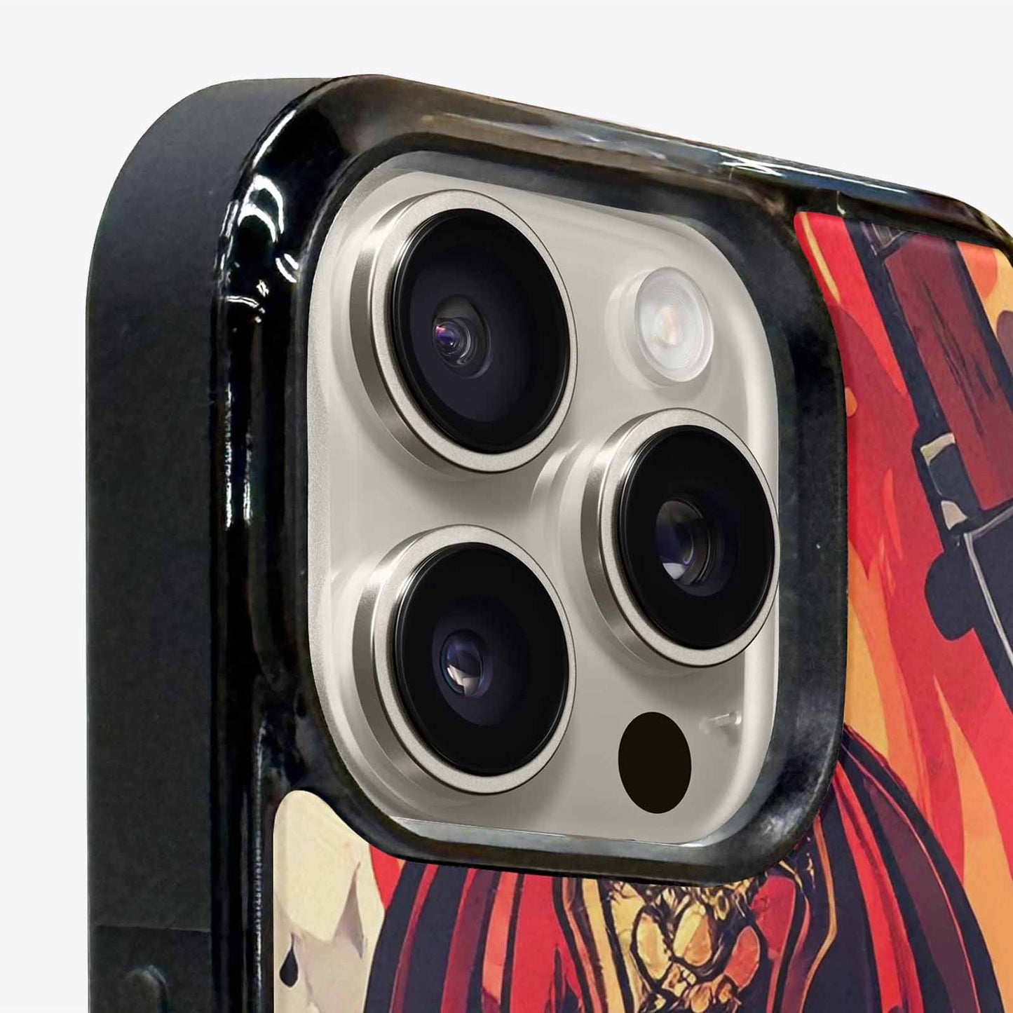 iPhone 16 Pro Case — Firefighter Pattern Flames Axes Helmets Seamless, Customized Protective Case