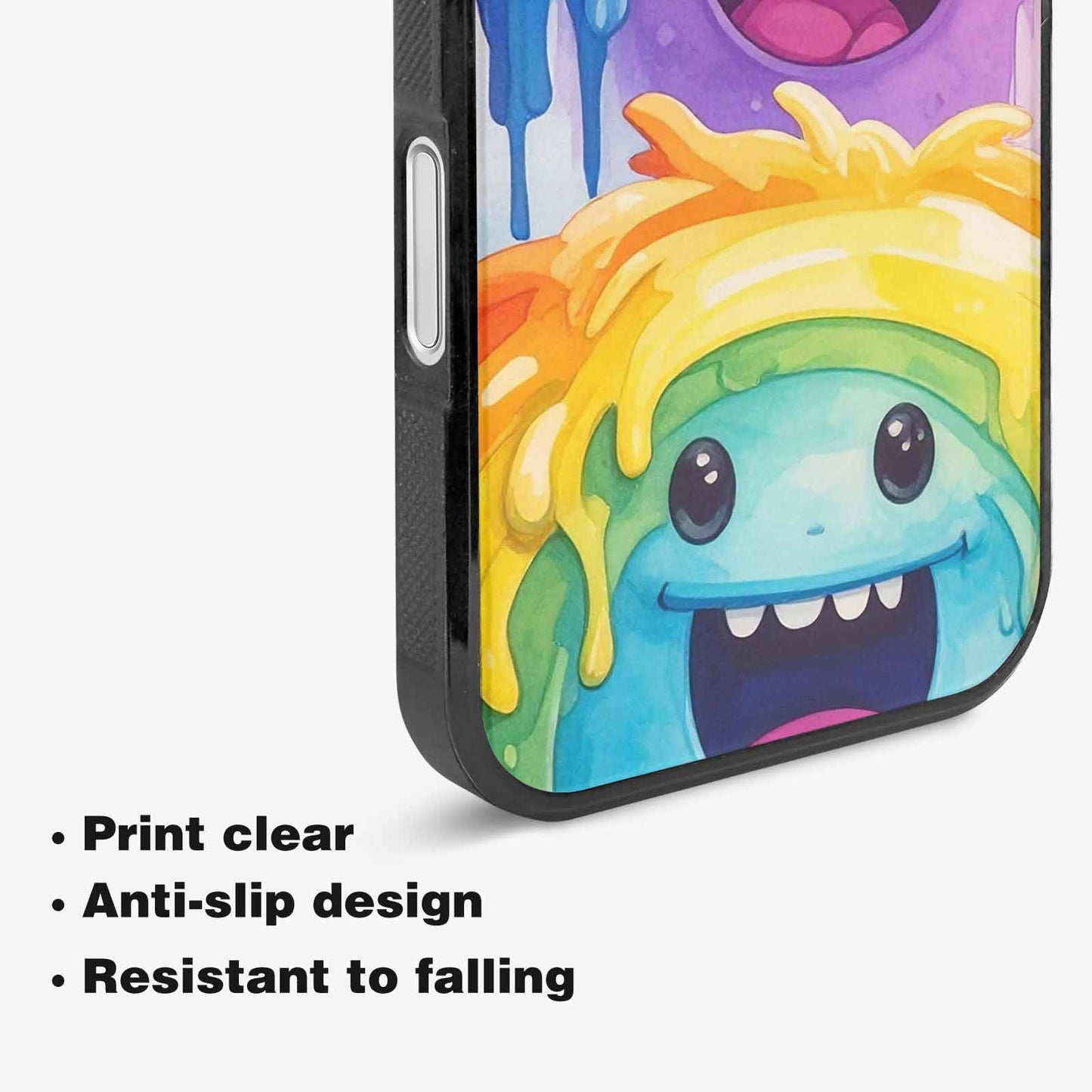 iPhone 16 Plus Case — Rainbow Sherbet Monster, Custom Print Case Cover