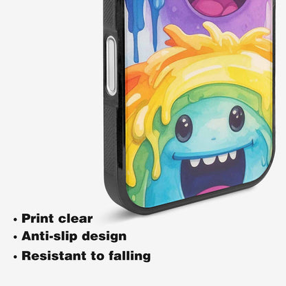 iPhone 16 Plus Case — Rainbow Sherbet Monster, Custom Print Case Cover