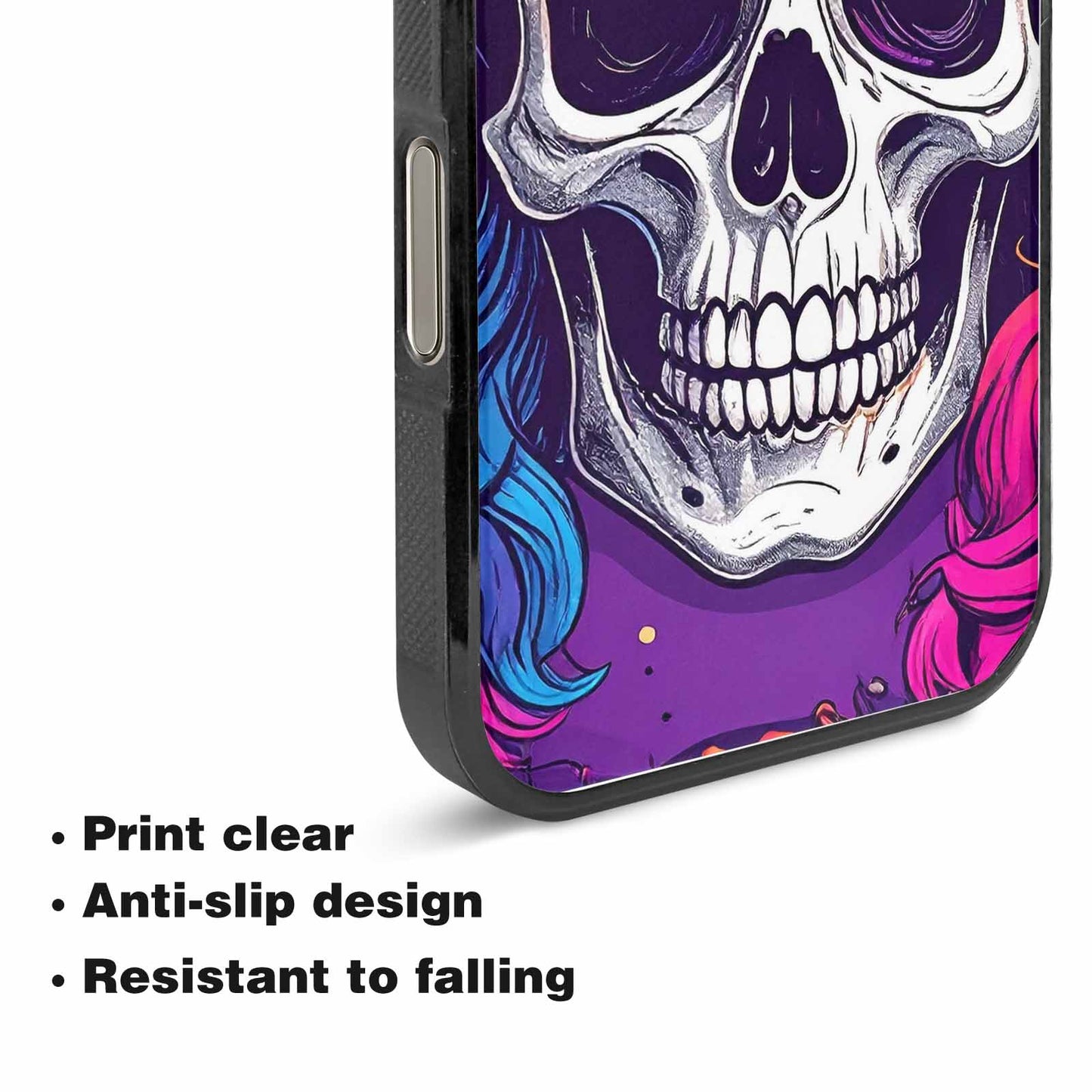 iPhone 15 Pro Max Case — Pride Flag Skulls Seamless Pattern Vibrant, Custom Phone Case