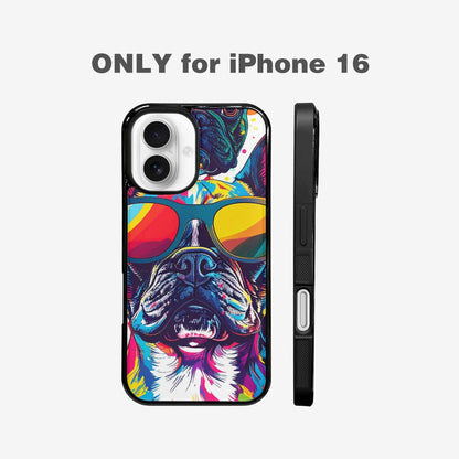 iPhone 16 Case — French Bulldog Pop Art Pattern, Custom Phone Case