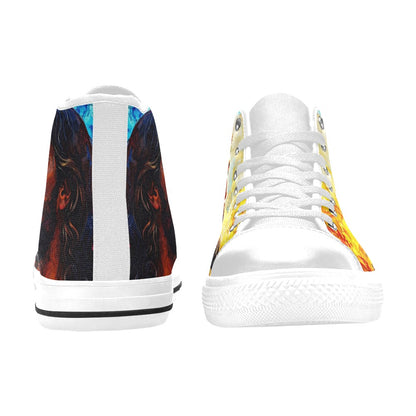 WOMEN'S Jesus3 High Top Canvas Vibrant Chaos Shoes