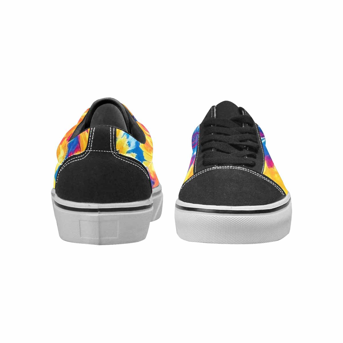 MEN'S Tie Dye Swirl Canvas Lace-Up Vivid Custom Shoes