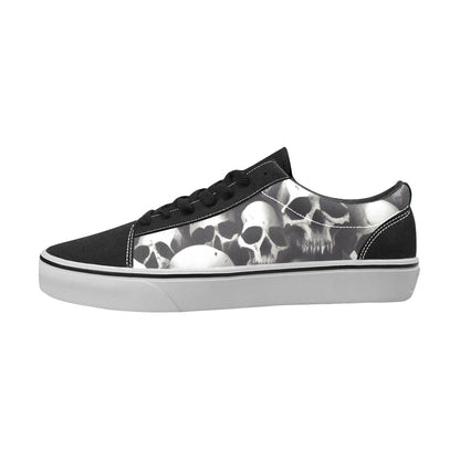 WOMEN'S Skulls One Color Print Low Top Skateboarding Dreamcore Custom Shoes