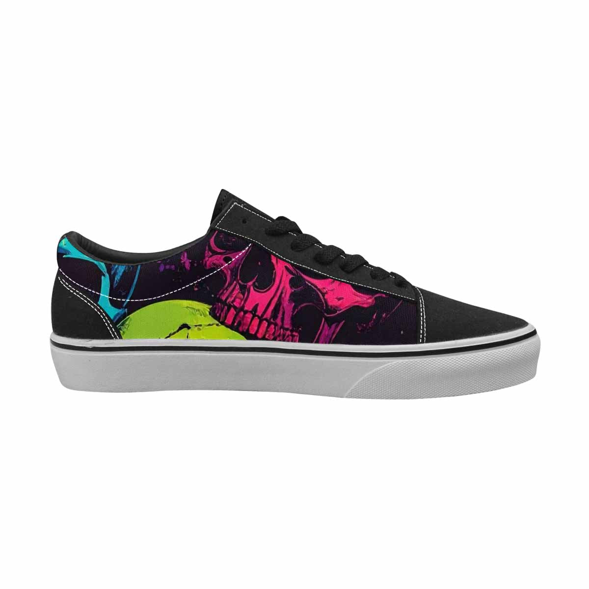 WOMEN'S 1000s Skulls Digital Camo Lace-Up Canvas Grunge Shoes