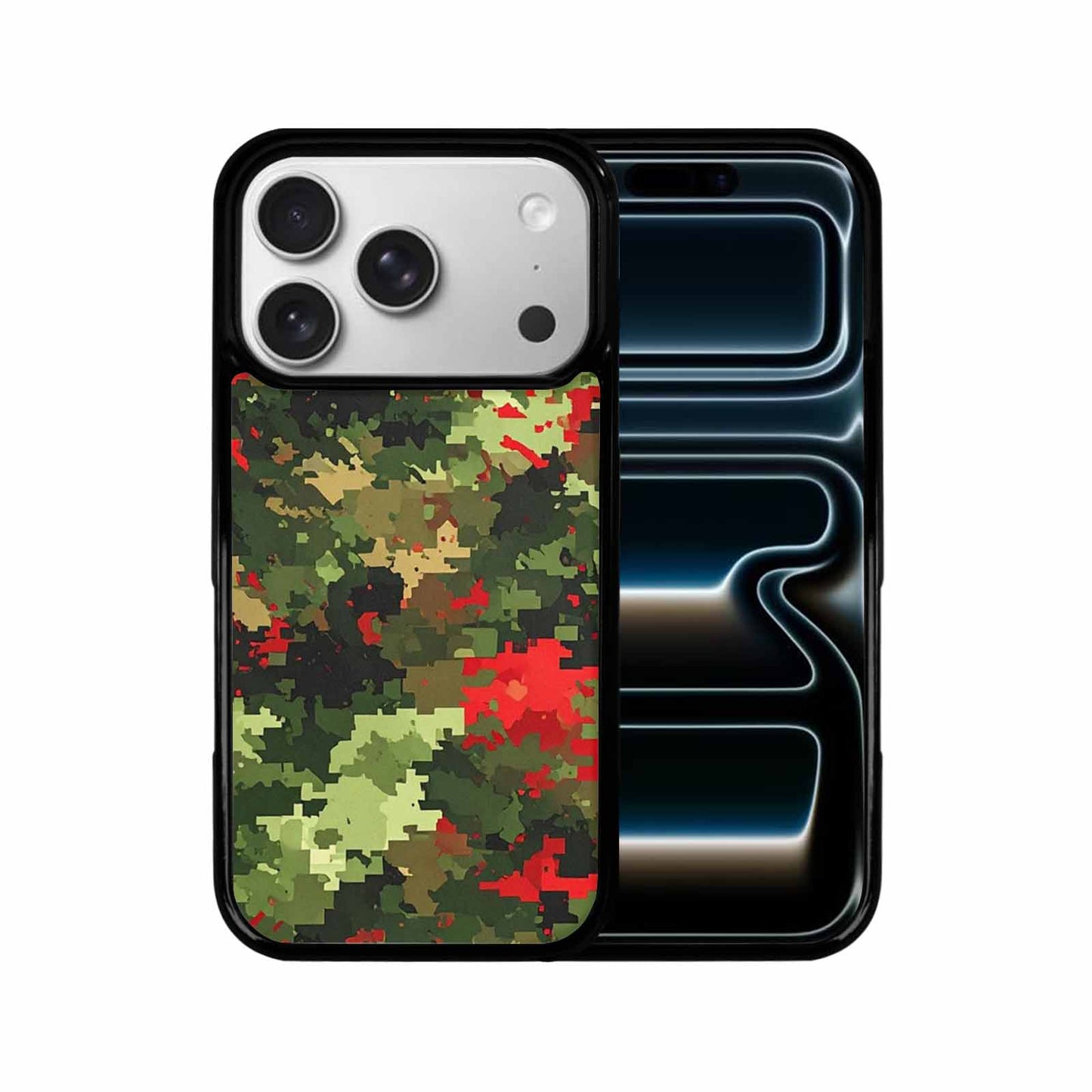 iPhone 17 Pro Case — Small Military Camouflage Blotch Pattern Camo, Custom Designed Case Cover