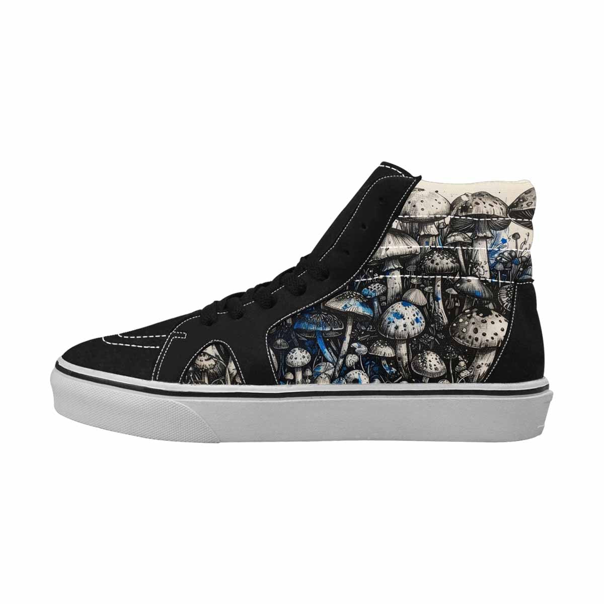 MEN'S Mushrooms (general) High Top Canvas Dark Academia Custom Sneakers