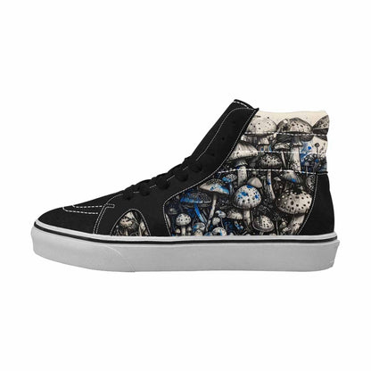 MEN'S Mushrooms (general) High Top Canvas Dark Academia Custom Sneakers