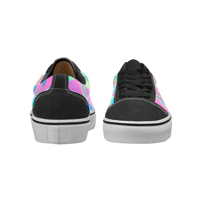 WOMEN'S Magic Mushrooms Psychedelic Vibe Low Top Skateboarding Dark Academia Shoes