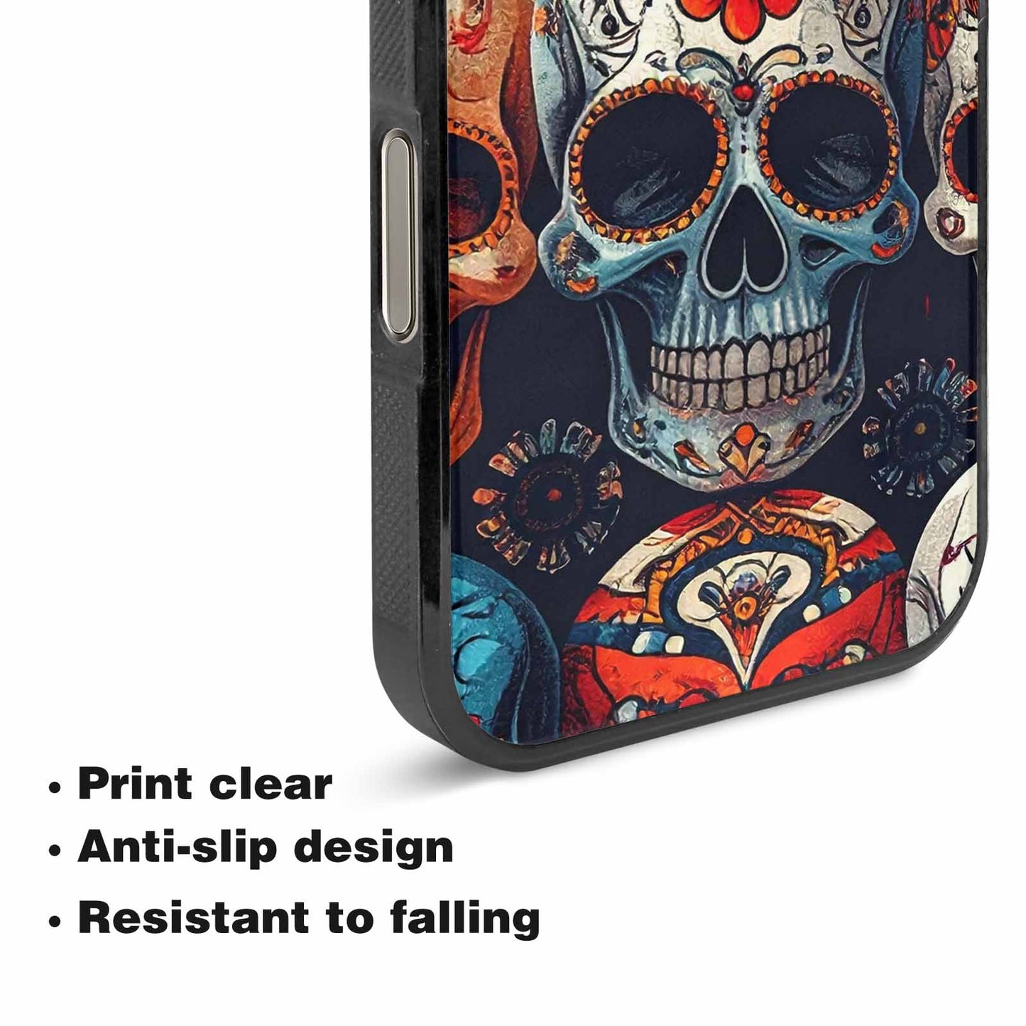 iPhone 16 Pro Case — Skull Waves, Custom Print Case Cover
