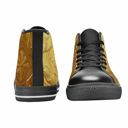 MEN'S Cross Faith Iconography High Top Canvas Neon Fantasy Shoes