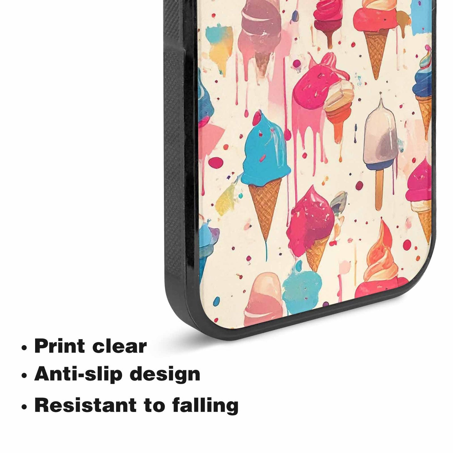 iPhone 15 Plus Case — Ice Cream Motif Ice Cream Motifs, Custom Printed Phone Case
