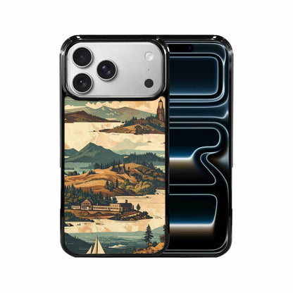 iPhone 17 Pro Max Case — Vintage Travel Artwork Pattern Retro Vintage, Custom Made Phone Cover
