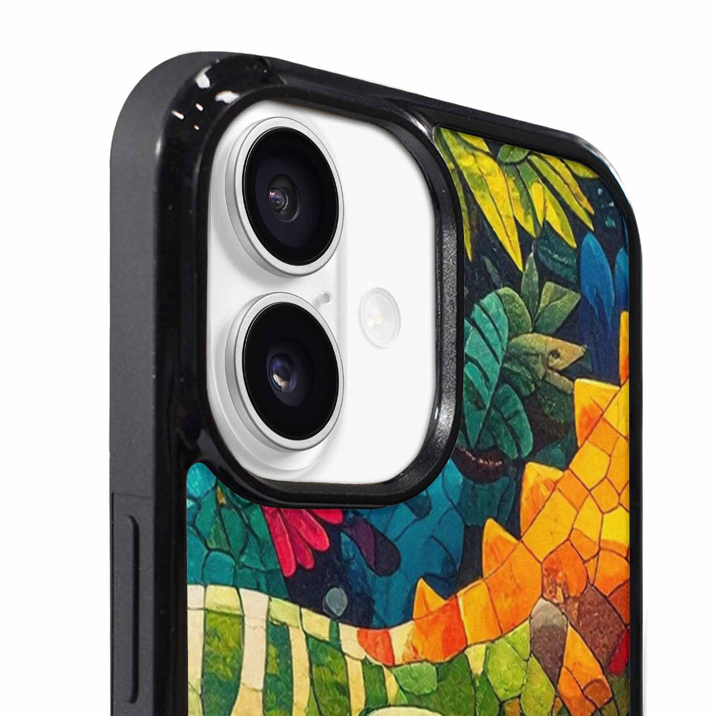 iPhone 17 Case — Small Dinosaur Silhouette Pattern, Original Art, Original Design Phone Case