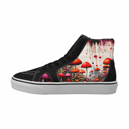 MEN'S Rainbow Drip Mushrooms High Top Canvas Dreamlike Custom Shoes