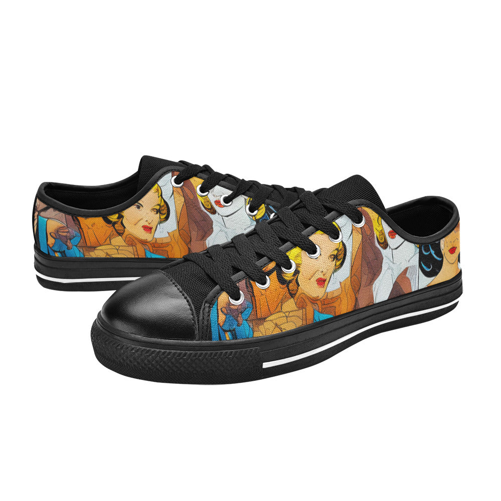 WOMEN'S Cc Pop Art Canvas Surreal Shoes