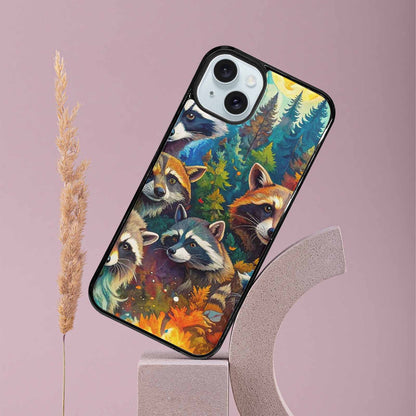 iPhone 15 Plus Case — Raccoon Bandit Raccoon Bandit Pattern Hundreds, Original Design Phone Case