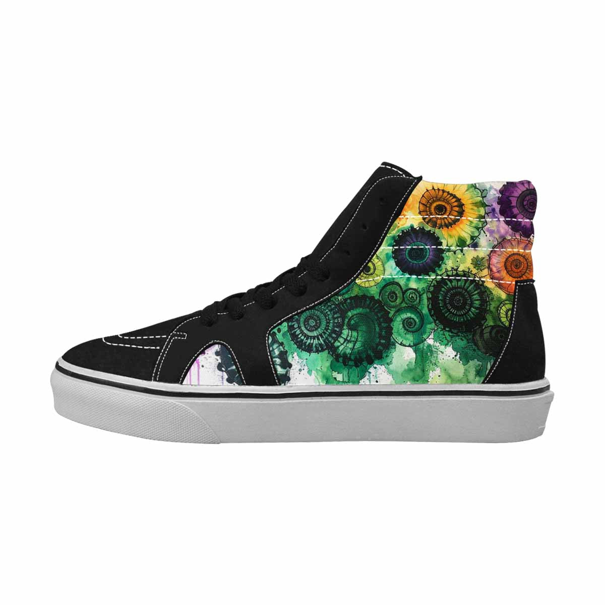 MEN'S Tie High Top Canvas Cottagecore Custom Sneakers