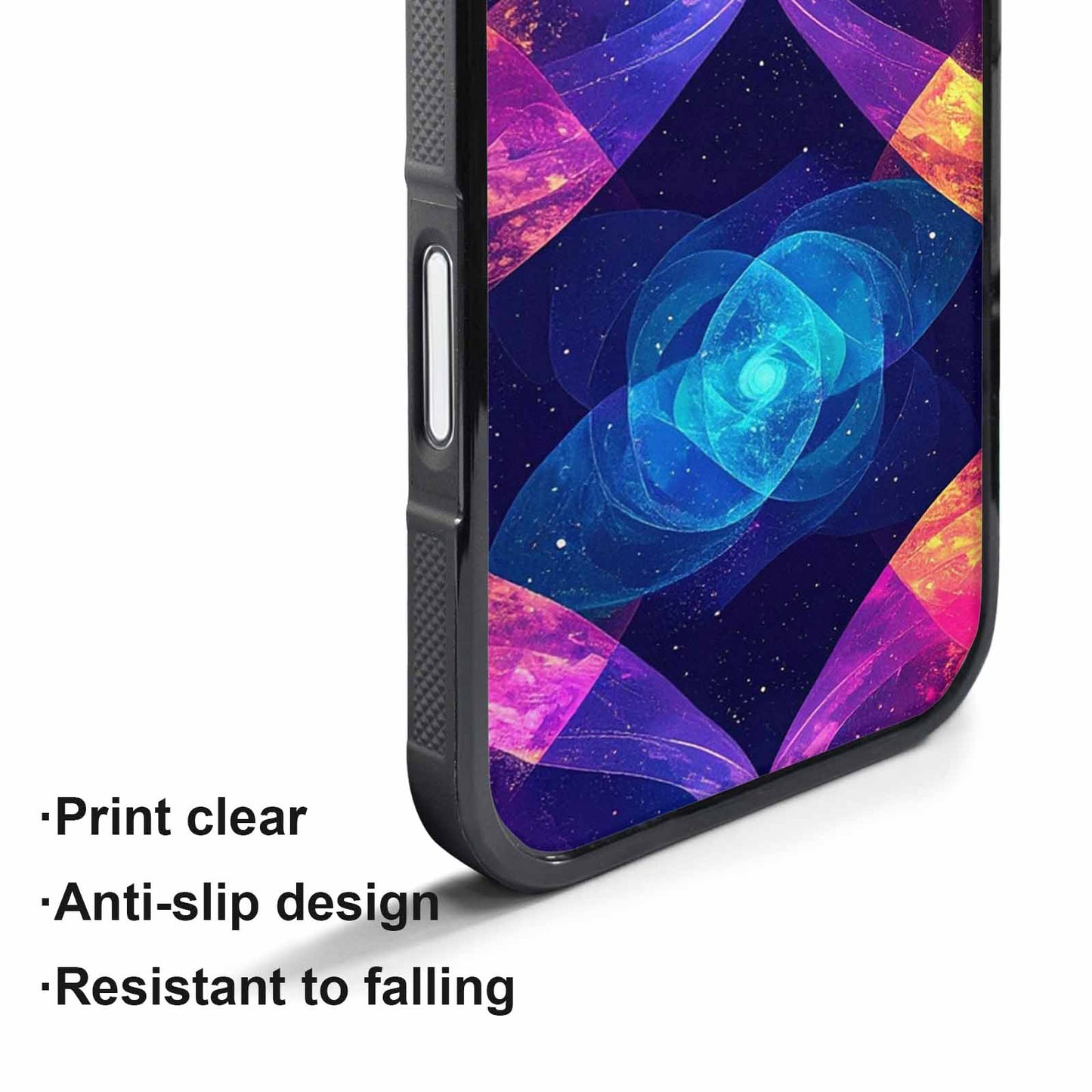 iPhone 17 Pro Case — Rose Galaxy Art Seamless Pattern Galaxy, Custom Print Case Cover