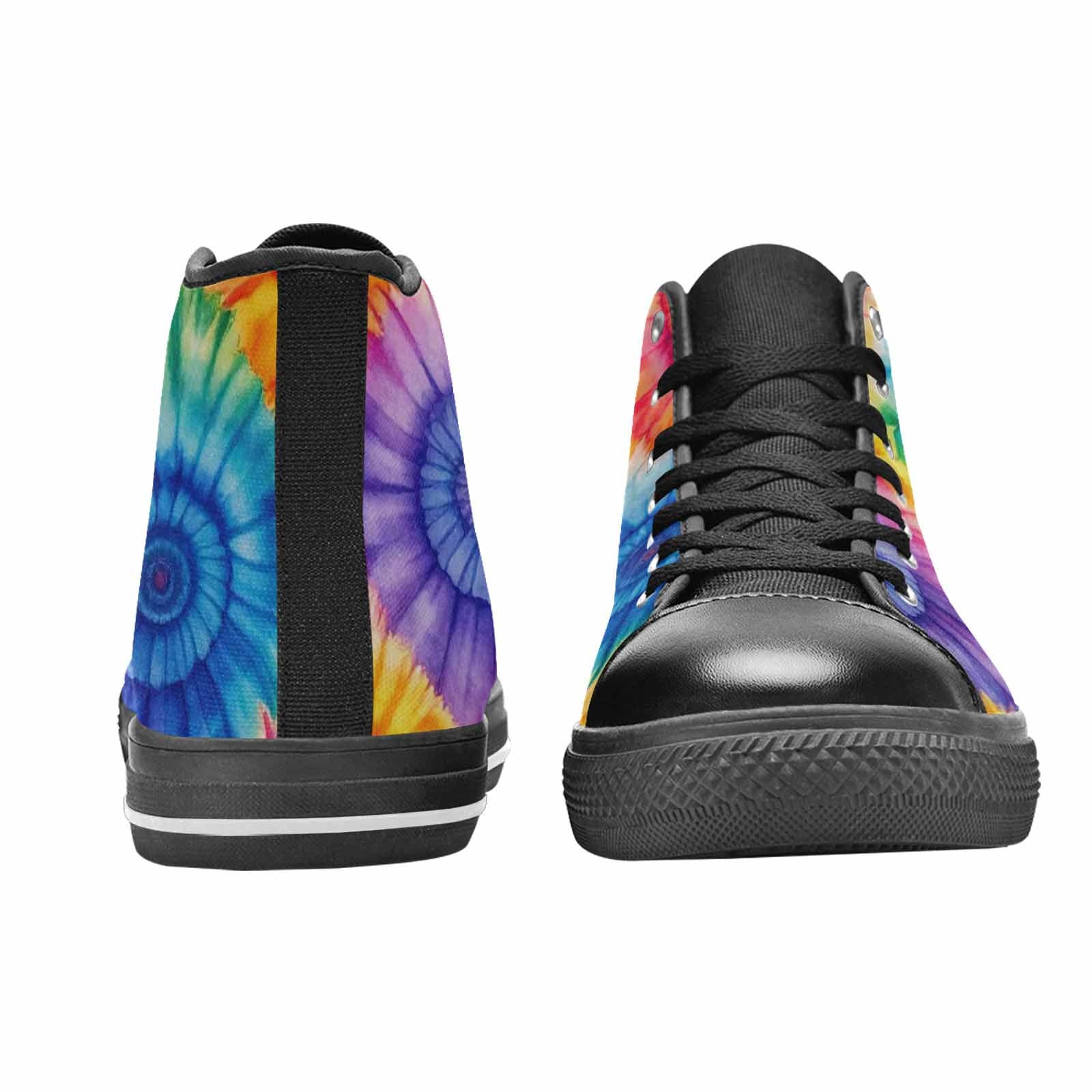 MEN'S Tie Dye Swirl High Top Canvas Grunge Shoes