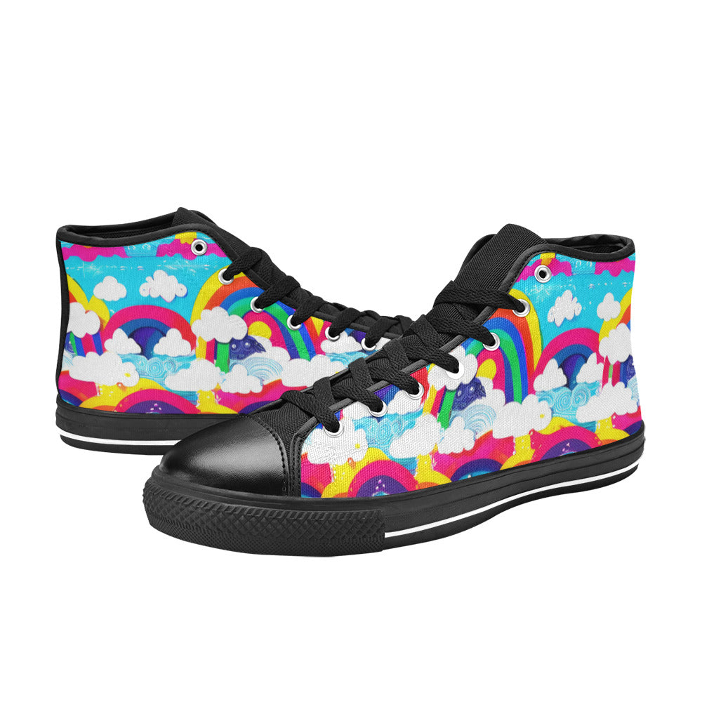 MEN'S Clouds Unicorns Art Men’S High Top Canvas Grunge Custom Sneakers