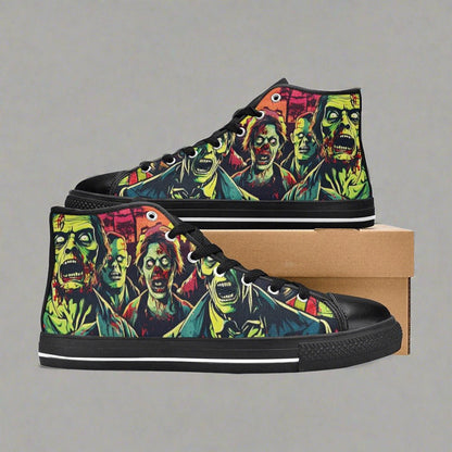 Dragon Teal Gold Vivid WOMEN Bold Art - Freaky Shoes | Custom Art Sneakers