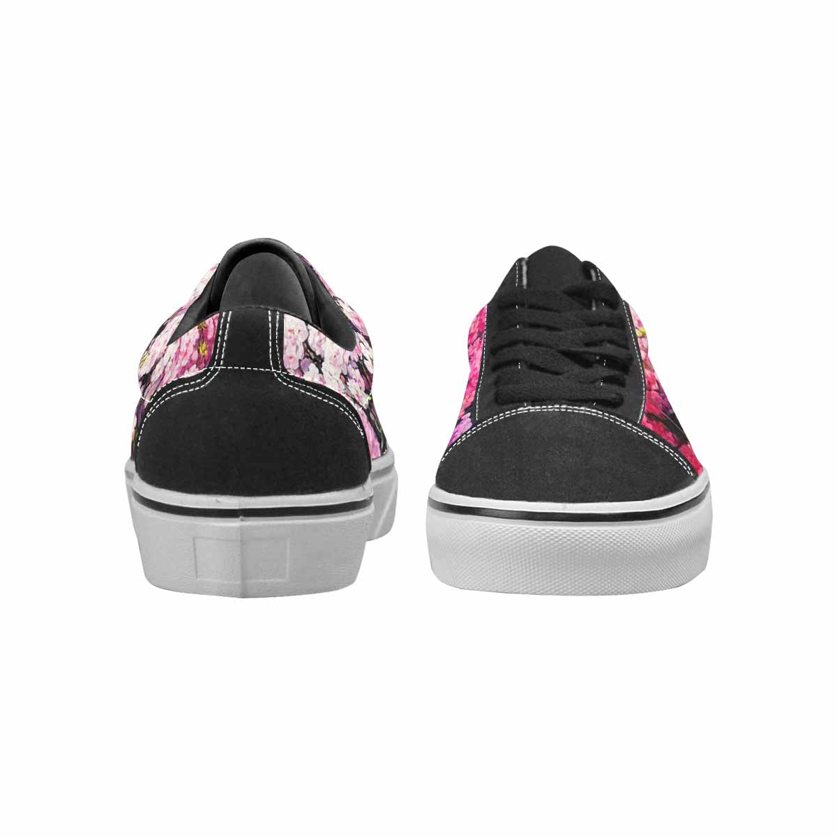 WOMEN'S Cherry Blossom Branch Cherry Lace-Up Canvas Vivid Custom Sneakers