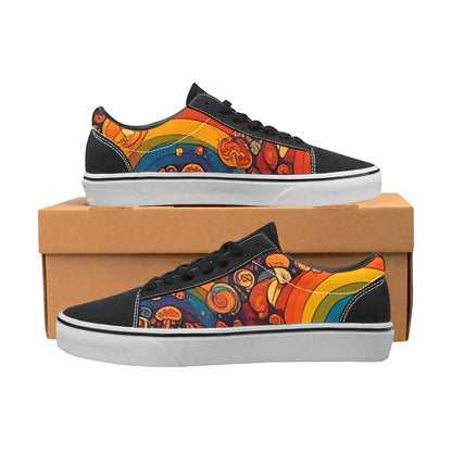 WOMEN'S Groovy 70S Peace Canvas Lace-Up Cottagecore Custom Shoes