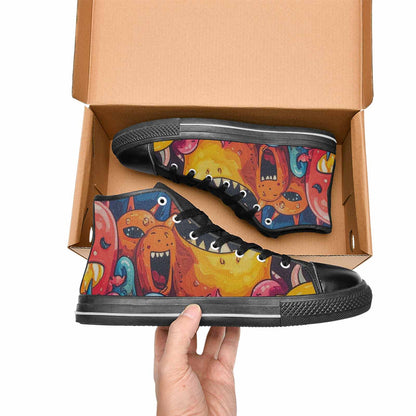 MEN'S Cartoon Monster Character High Top Canvas Cottagecore Shoes