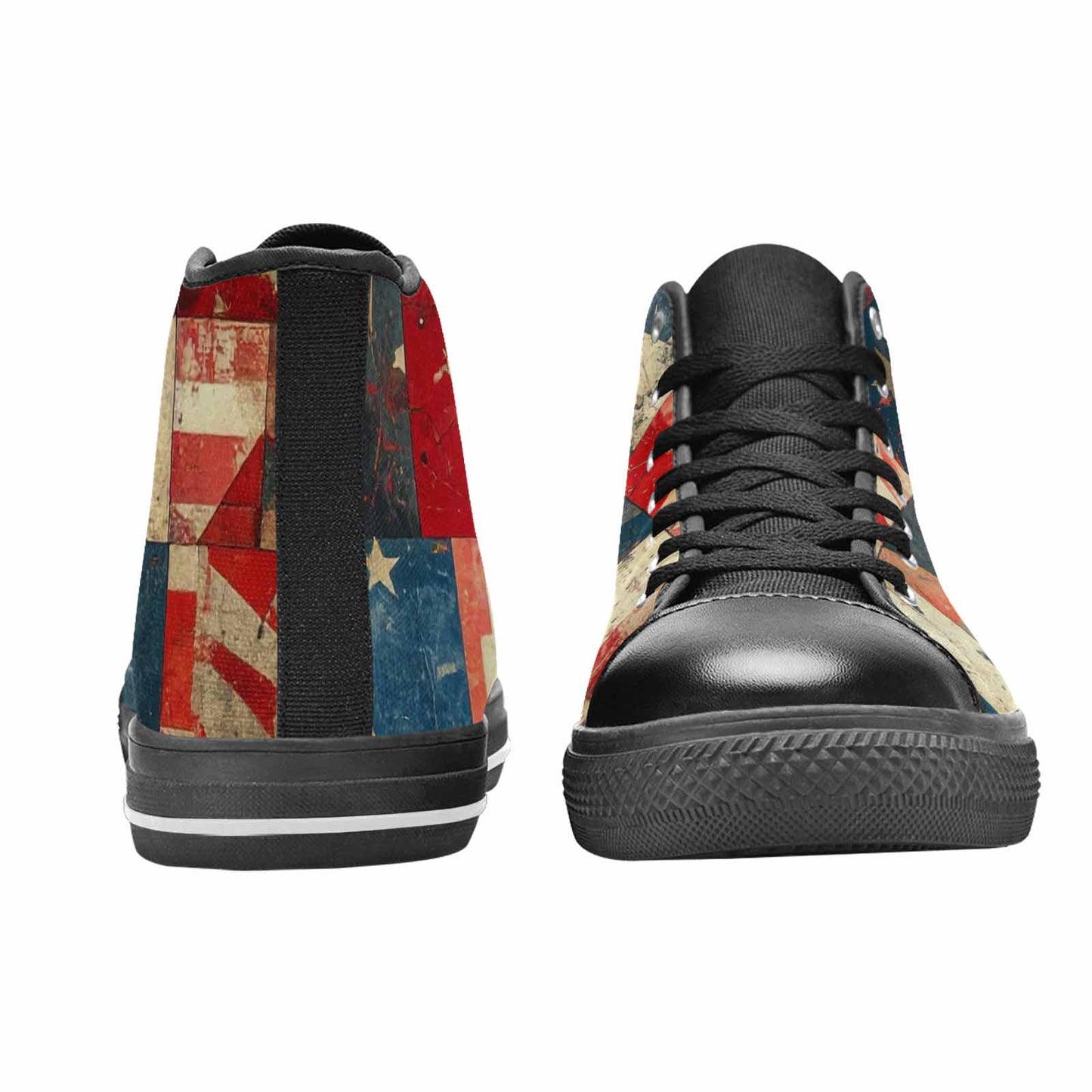 MEN'S American Flag Stars High Top Canvas Surreal Sneakers