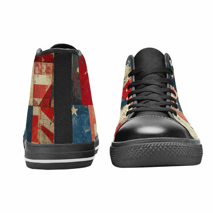 MEN'S American Flag Stars High Top Canvas Surreal Sneakers
