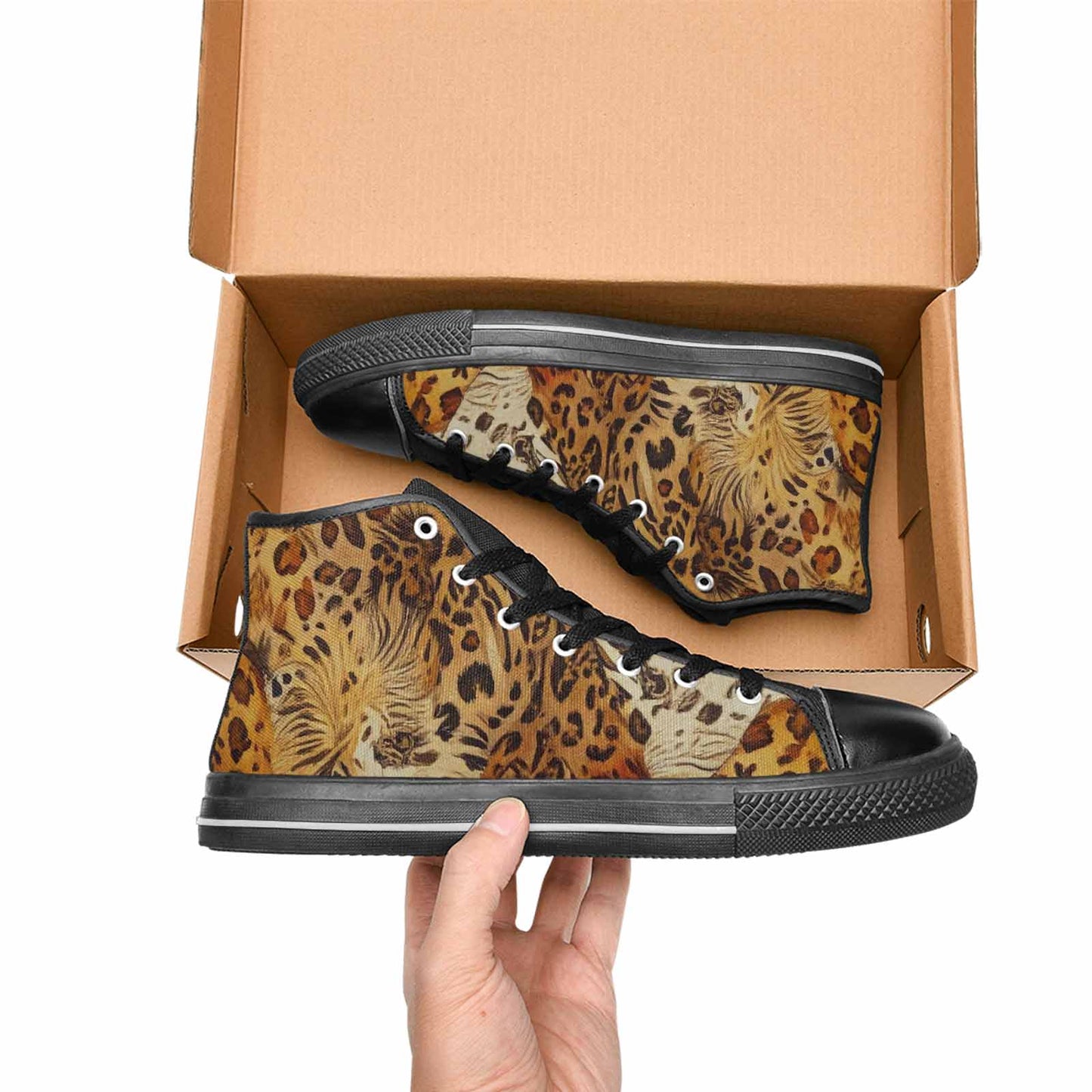 MEN'S Animal Print High Top Canvas Dreamcore Custom Sneakers