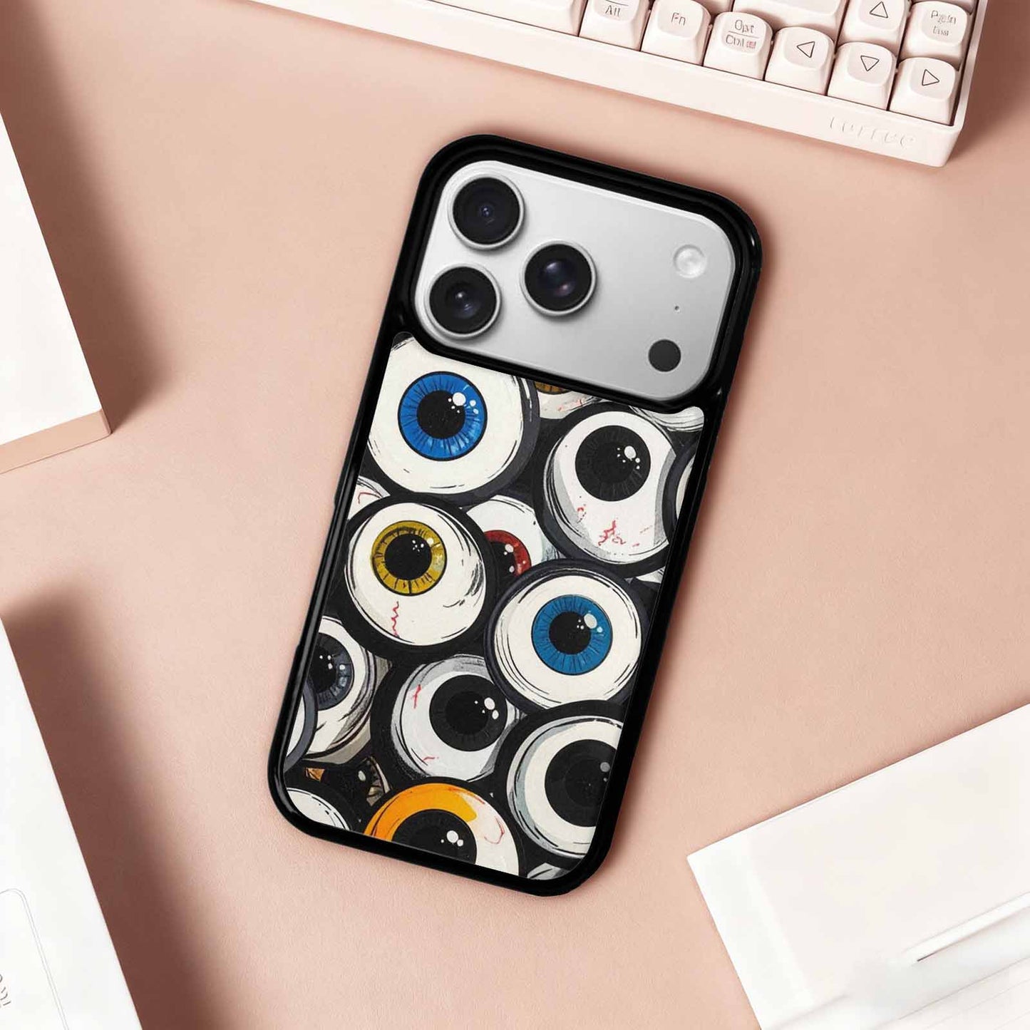 iPhone 17 Pro Case — Seamless Repeating Pattern Of Overlapping Cartoon, Personalized Phone Case